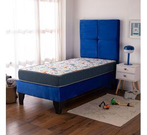Cama Europea AF Tap-Blanca + Respaldo Zeus 1 PL