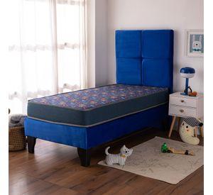 Cama Europea AF Tap-Blanca + Respaldo Zeus 1 PL