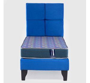 Cama Europea AF Tap-Blanca + Respaldo Zeus 1 PL