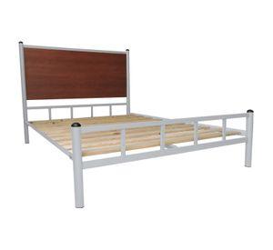 Cama Metálica 2 Plazas Plateado