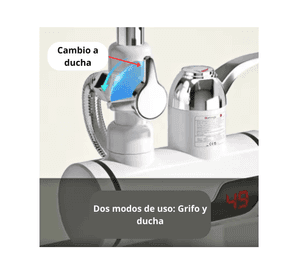 Grifo Llave Cabezal Ducha Calentador De Agua Fría Y Caliente