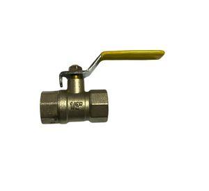 Llave De Paso Bola Bronce 1/2 Amarilla Itlgas Gas Y Agua
