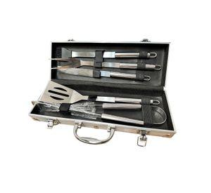 Set asado 5 piezas maleta metal