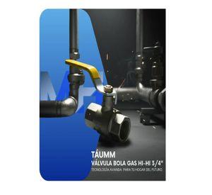 Llave De Paso Bola Gas 3/4 Hi-hi Taumm X3 Certificada Sec