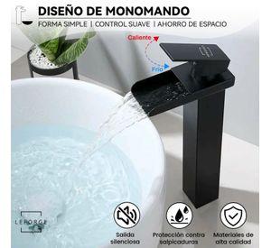 Llave Monomando Lavamanos Alta Bano Cascada Acero Inox 304