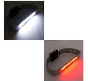 LUZ LED PARA CORRER PARA BRAZO LUZ BLANCA + ROJA USB RECARGABLE SILICONA
