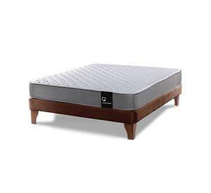 Cama Europea Zen Best Full 135x190 cm Tela Velvet Chocolate