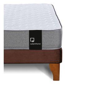 Cama Europea Zen Best Full 135x190 cm Tela Velvet Chocolate