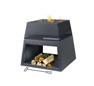 Fogón Parrilla a la Piedra Piramide 59x59x59cm