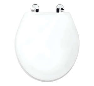 Tapa Wc Madera Redondo Bisagra Metálica - Bemis Color Blanco