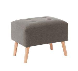 Pouf Niza Lino Gris Oscuro