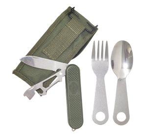 Set de navaja para camping + Cuchara y tenedor DBG1351