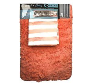 Set de Baño 14 Piezas Luxury / Rombos Rojo Blanco – Doral