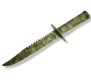 Cuchillo Tactico Supervivencia Zombie 40 Cms Con Forro AB43