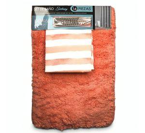 Set de Baño 14 Piezas Luxury / Rombos Rojo Blanco – Doral