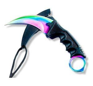 Karambit Ops Deep Tornasol Con Filo Y Funda Rígida AL03
