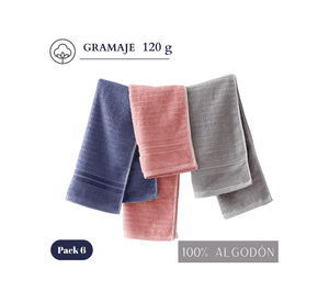Pack 6 Toallas de Mano 75x35 cm Enigma Store