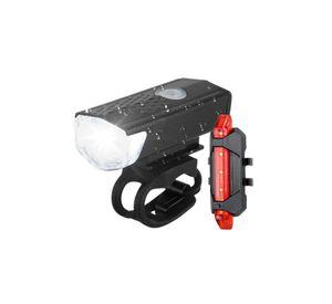 Kit Luces LED Delantera Trasera Bicicleta Recargable