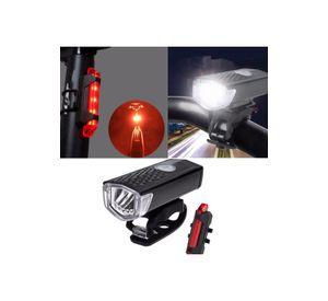 Kit Luces LED Delantera Trasera Bicicleta Recargable