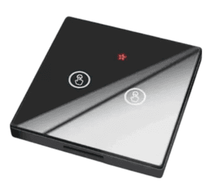 Interruptor Inalambrico Negro 2 Botones 2 Receptor