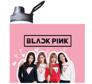 BOTELLA DE AGUA ESTAMPADA DE BLACK PINK, KPOP 1 REGALO 850ML