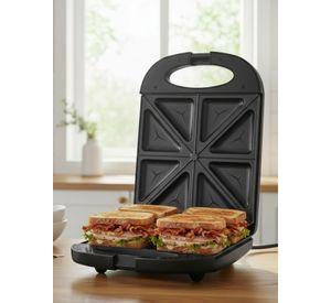 Sandwichera Eléctrica Antiadherente Tostadora 4 Sandwich 1000W
