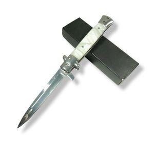 NAVAJA STILETTO ASISTIDO WHITE SNOW AN92