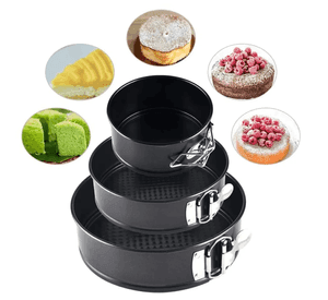 Set 3 Moldes Redondos Antiadherentes para Tortas