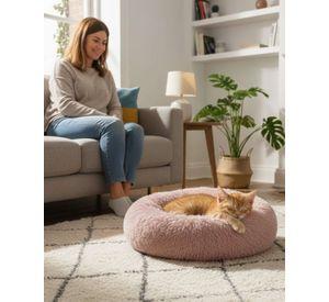 Cama Acolchada de Alta Densidad para tus mascotas 50 cm rosa