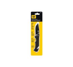 CUCHILLO NAVAJA PLEGABLE CAT 980012 PUNTA CURVA CON ROTURA DE VIDRIO Y CORTADOR DE BANDA