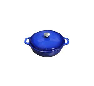 OLLA HIERRO FUNDIDO AZUL 30 X 9 CM