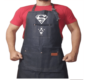 DELANTAL PARRILLERO ESTAMPADO SUPERPAPÁ REGALO