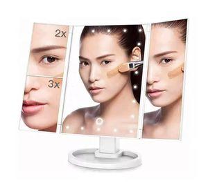 Espejo Para Maquillaje Aumentos 2x 3x Luz Led