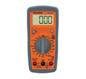 Multitester Digital Truper Profesional MUT 33 Volt AC DC Medici n Temperatura CAT III 600V