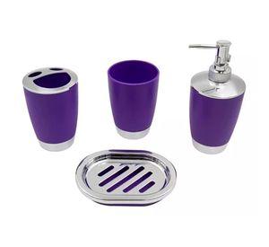 Set Accesorios De Baño 4pzs Portacepillos Jabonera