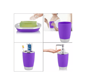 Set Accesorios De Baño 4pzs Portacepillos Jabonera