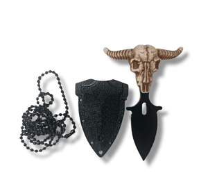 Daga Cuello Cacho Vaca Con Cadena Cuchillo Am86