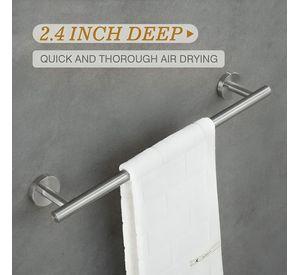 Toallero Baño Barra 40cm Acero Inoxidable