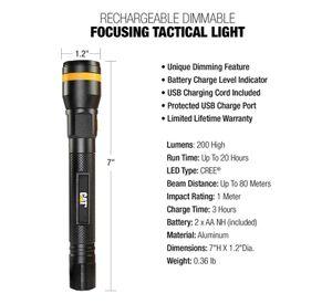 LINTERNA LED RECARGABLE CAT CT2205 LUMENES 200