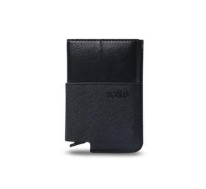 Porta Documentos Saffiano Tar con RFID Blocker Negro Totto