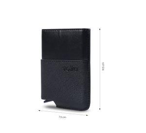 Porta Documentos Saffiano Tar con RFID Blocker Negro  Totto