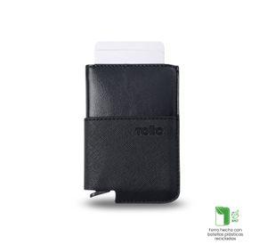 Porta Documentos Saffiano Tar con RFID Blocker Negro Totto
