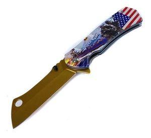 Gold American Flag Navaja Cortapluma AC02