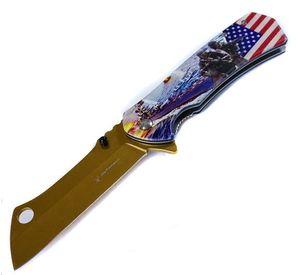 Gold American Flag Navaja Cortapluma AC02