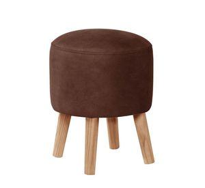 Pouf Nantes  Cuero Kentucky Cafe Moro