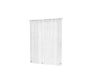 Forro cortina baño transparente con imán 178 x 180 cm blanco