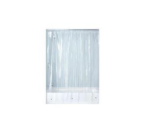 Forro cortina baño transparente con imán 178 x 180 cm blanco