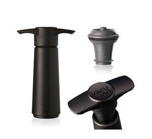Bomba y Tapón de Vacío para Vino Negro