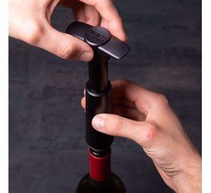 Bomba y Tapón de Vacío para Vino Negro