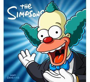 Cortina de baño textil "Krusty the simpsons"